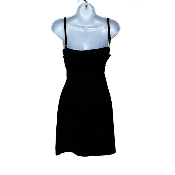 RTA Black Zipper Mini Dress SIZE 6 Slip Club Cutout Designer Revolve $495 NEW - Picture 6 of 12